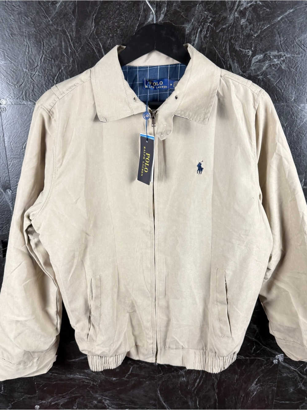 Polo Ralph Lauren Women’s Beige Harrington Jacket Medium (Men’s S) -NEW